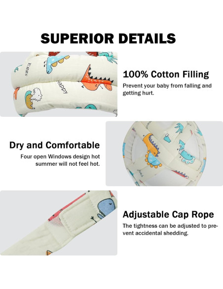 Casco Protector para Bebé Reflyaway Estilo 2 Algodón