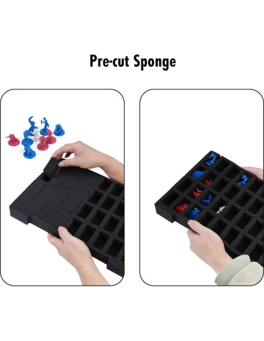 Caja de Transporte Brappo para Miniaturas 108 Ranuras Rojo