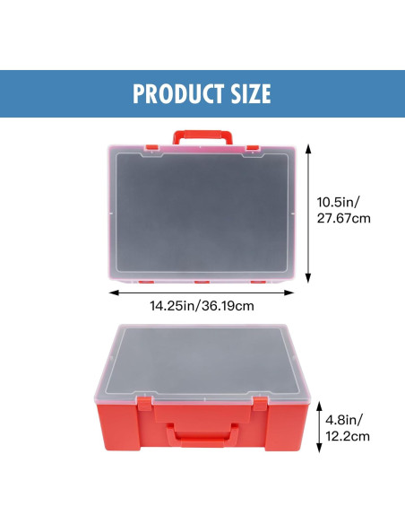Caja de Transporte Brappo para Miniaturas 108 Ranuras Rojo