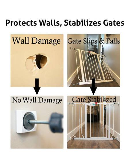 Wall Nanny Mini - Protector de Pared para Puertas Bebé Gris