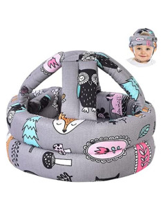 Casco TORASO para Bebé - Gorro Amortiguador Gris