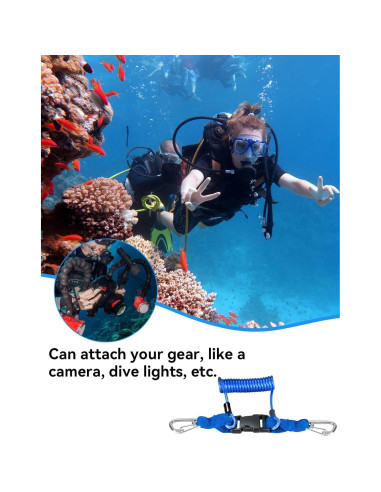 Lanyard de Buceo EEBBL EEB-SDL-120 Azul Resistente