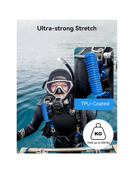 Lanyard de Buceo EEBBL EEB-SDL-120 Azul Resistente