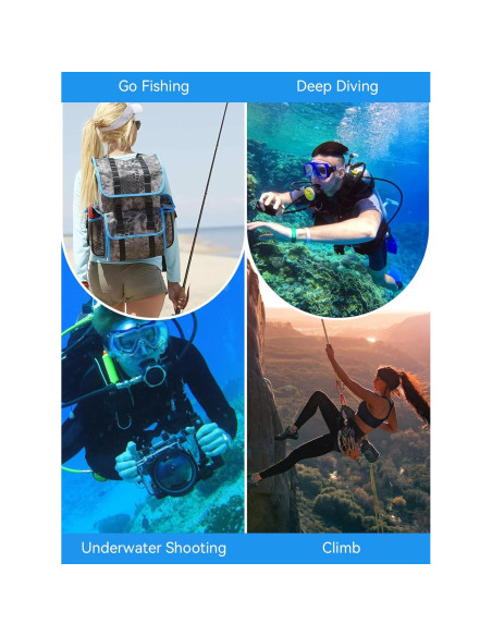 Lanyard de Buceo EEBBL EEB-SDL-120 Azul Resistente