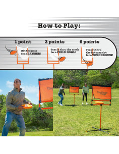 Juego de Disco Volador Little Kids Touchdown Toss - Jardín 2