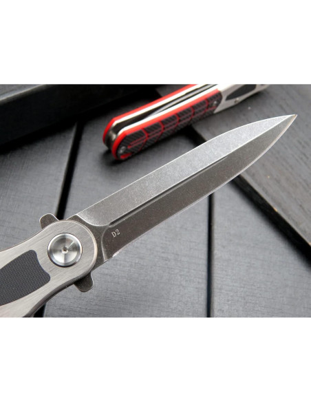 Cuchillo Plegable Eafengrow EF970 Acero D2 Mango G10 Negro