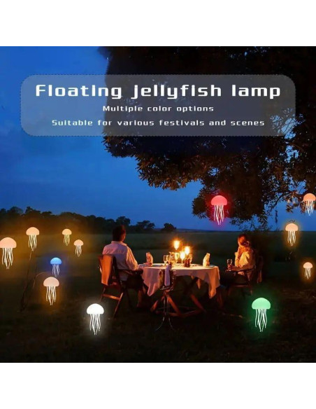 Lámpara de Medusa LED Azul Portátil 12.7cm Recargable