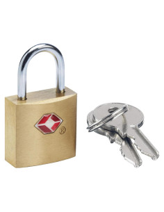 Candado TSA de Llave Go Travel para Maletas - Latón 2 Llaves