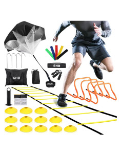 Escalera de Agilidad GHB 6,10 m 12 Peldaños y 4 Vallas