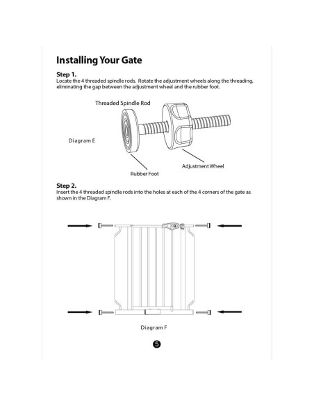 Paquete de 4 Varillas M8 de 12 CM para Puertas de Bebé