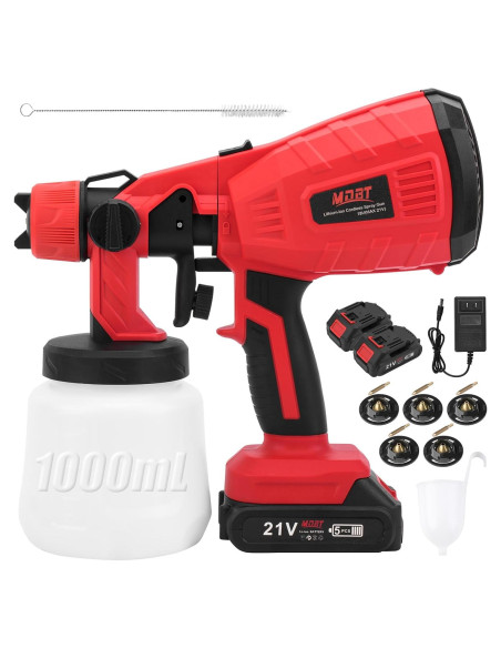 Pulverizador de Pintura Inalámbrico MDBTTOOLS HVLP 1000ml Pulverizador de Pintura Inalámbrico MDBTTOOLS HVLP 1000ml