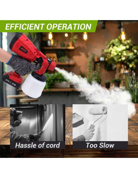 Pulverizador de Pintura Inalámbrico MDBTTOOLS HVLP 1000ml Pulverizador de Pintura Inalámbrico MDBTTOOLS HVLP 1000ml