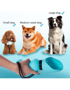 Botella de Agua Plegable para Perros Frenwa 560ml a Prueba de Fugas 2