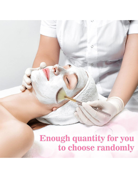 10 Pinceles de Abanico Prasacco para Facial 18.5 cm