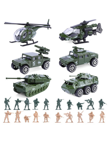 Conjunto de 26 Vehículos Militares CHAXUNTEN y Soldados