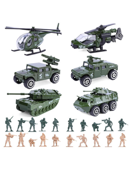 Conjunto de 26 Vehículos Militares CHAXUNTEN y Soldados