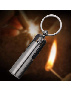 Mechero Permanente BIASTNR Mini Llavero Reutilizable Camping 2