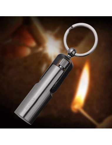 Mechero Permanente BIASTNR Mini Llavero Reutilizable Camping