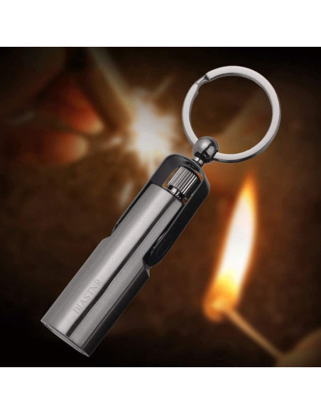 Mechero Permanente BIASTNR Mini Llavero Reutilizable Camping