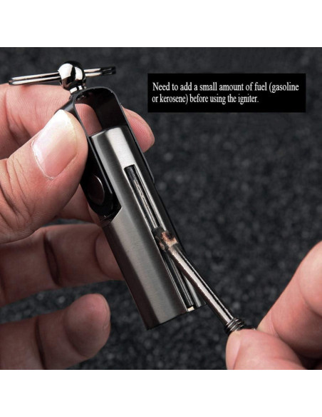 Mechero Permanente BIASTNR Mini Llavero Reutilizable Camping