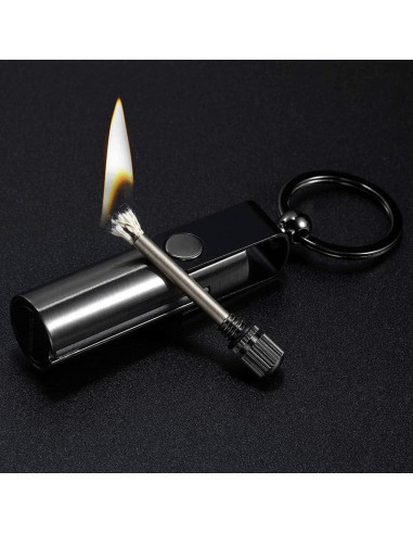 Mechero Permanente BIASTNR Mini Llavero Reutilizable Camping