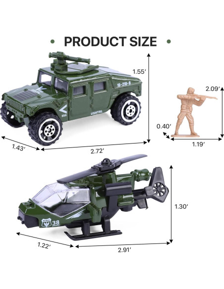 Conjunto de 26 Vehículos Militares CHAXUNTEN y Soldados