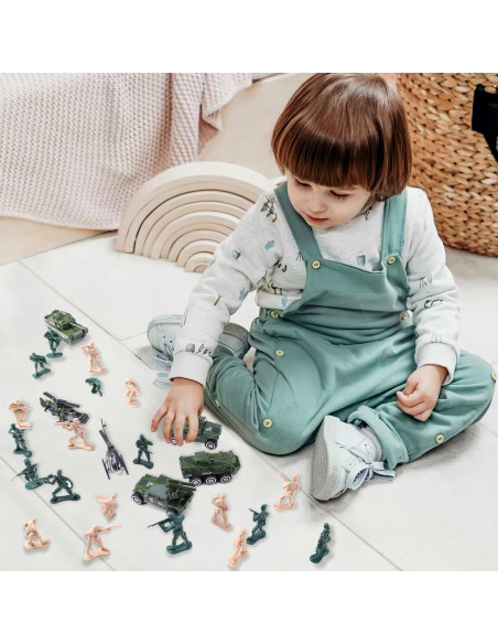 Conjunto de 26 Vehículos Militares CHAXUNTEN y Soldados
