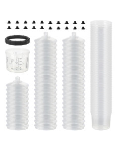 NIHAO Kit de Tazas de Mezcla Desechables para Pintura 200ml