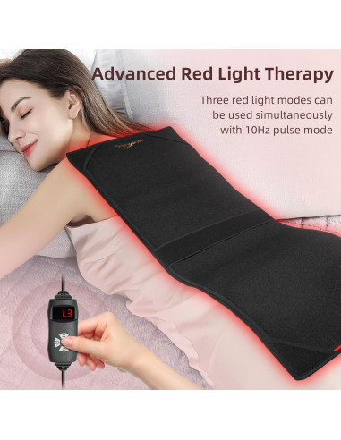 Almohadilla Terapia Luz Roja HOMLYNS 80x30cm 5 Niveles