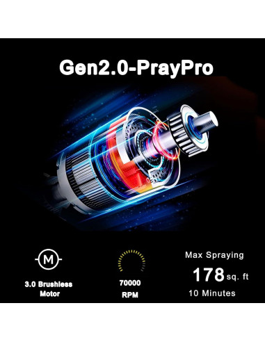 Pulverizador de Pintura Inalámbrico Crivnhar R-PrayPro 1200ml