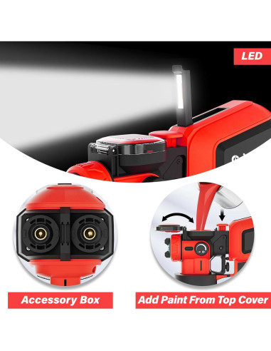 Pulverizador de Pintura Inalámbrico Crivnhar R-PrayPro 1200ml