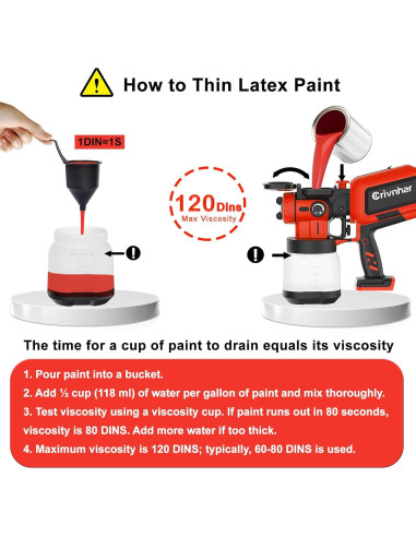 Pulverizador de Pintura Inalámbrico Crivnhar R-PrayPro 1200ml