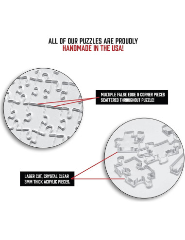 Rompecabezas Transparente 100 Piezas - Difícil - Acrílico
