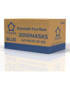 Mascarillas Desechables Negras Litepak 2000 Piezas 3 Capas 2