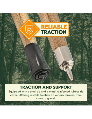 Bastón Desmontable SE 3 Piezas 139.7 cm Madera Pino