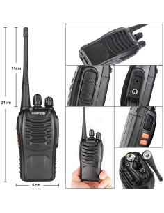 Walkie Talkies Baofeng BF-888S 4 Pcs UHF Largo Alcance 2