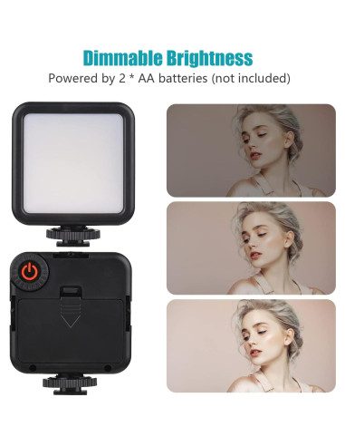 Kit de Vlog Andoer Mini Luz LED + Micrófono + Trípode