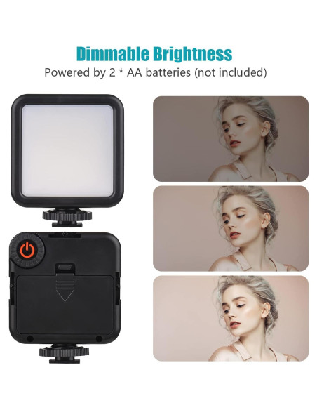 Kit de Vlog Andoer Mini Luz LED + Micrófono + Trípode