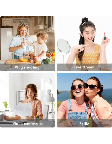 Kit de Vlog Andoer Mini Luz LED + Micrófono + Trípode