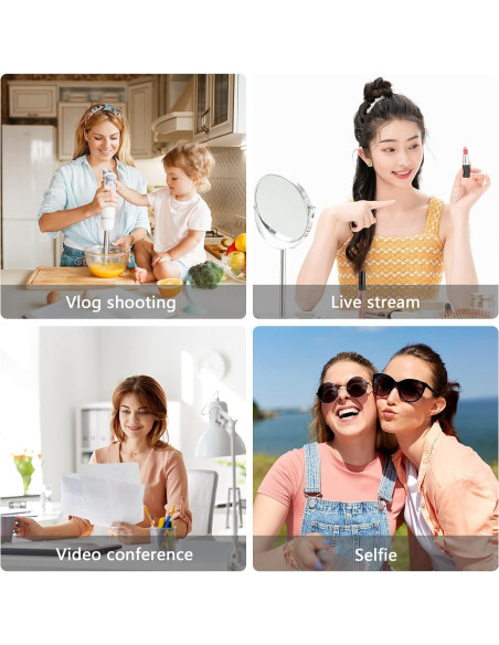 Kit de Vlog Andoer Mini Luz LED + Micrófono + Trípode