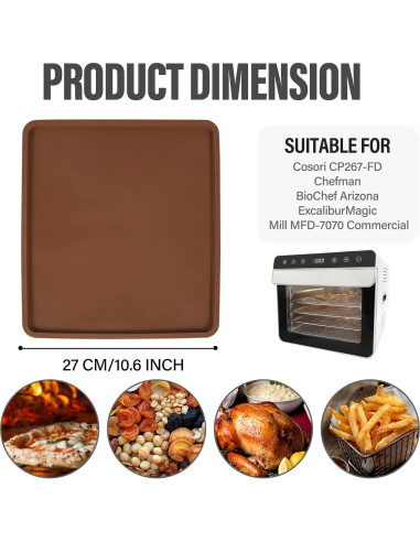 Paquete de 6 bandejas de silicona para deshidratador Cosori