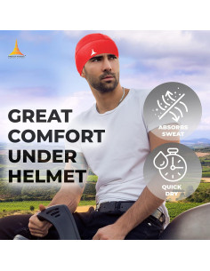Gorro Interior para Casco Revolución del Fitness Rojo 2