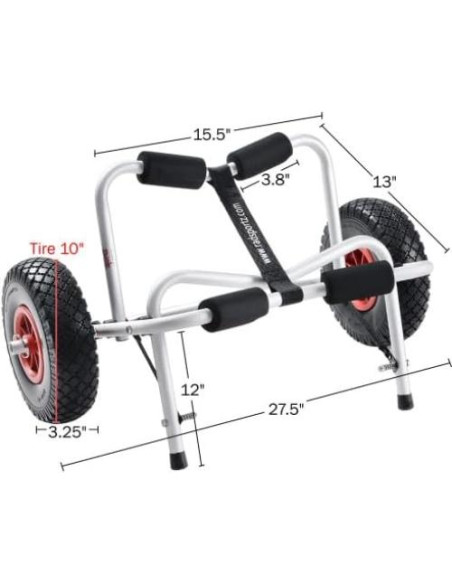 Carro de Kayak RAD Sportz Plata 68.18 kg Plegable
