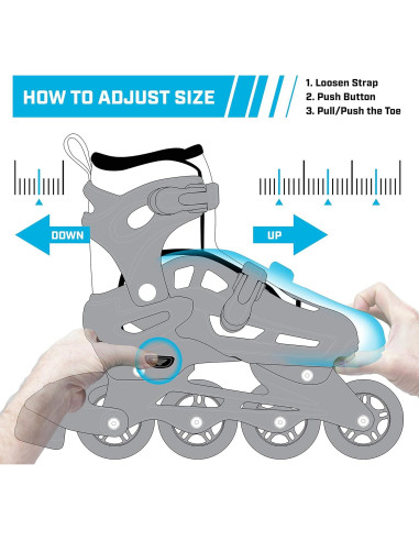 Patines en Línea Roller Derby V-Tech 500 Ajustables 6-9