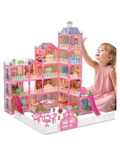 Casa de Muñecas JoyZin 15 Habitaciones 374 Piezas para Niñas