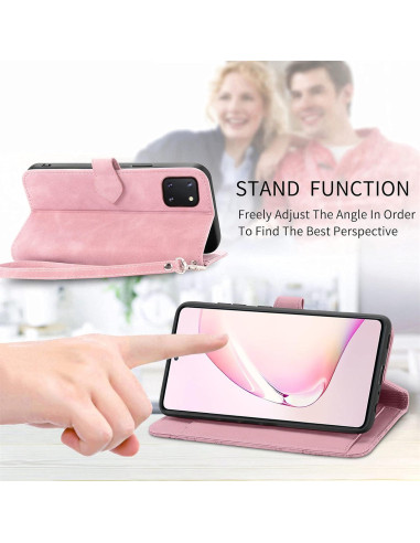Funda Billetera Furiet Rosa para Samsung A81 M60S Note 10 Lite
