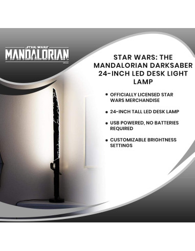 Lámpara de Escritorio LED Darksaber Star Wars 60,96 cm