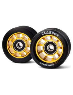 Ruedas de Patines CLAS FOX TY 62mm 95A PU Negro (Juego de 8)