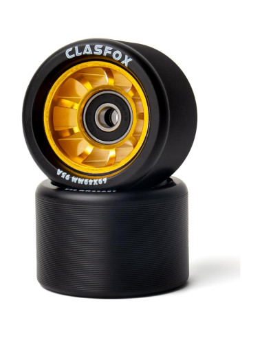 Ruedas de Patines CLAS FOX TY 62mm 95A PU Negro (Juego de 8)