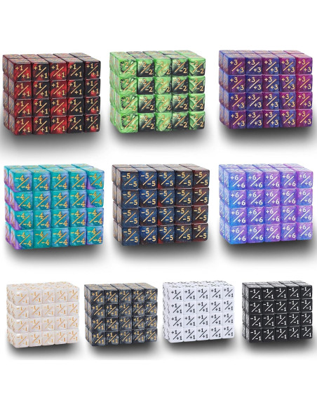 400 Fichas Contador Dados D6 IvyFieldDice 16mm Multicolor